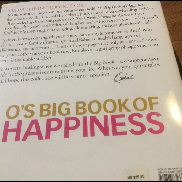 Like New Oprah Winfrey O'S BIG BOOK OF HAPPINESS!! - Picture 5 of 8